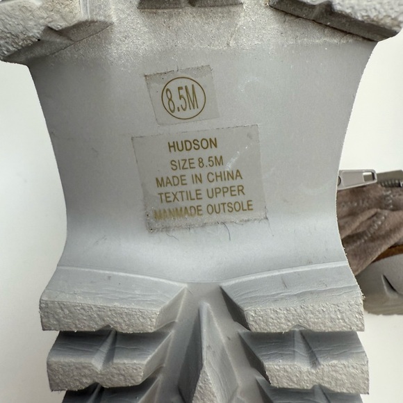 Anthropologie | Matisse Hudson Stompy Boots in Gray Faux Suede Ankle Size 8.5M - Picture 15 of 15